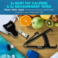 thumbnail image 6 of Body Tape Measure and Skinfold Caliper Set - Pack of 4 for Comprehensive Body Analysis by MEDca, 6 of 10