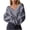 Gray, variant on Womens Sweaters Long Sleeve Deep V Neck Wrap Front Ribbed Knit Pullover Drop Shoulder Slouchy Batwing Cropped Jumper Elegant Chic Fall Winter Knitted Tops