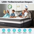 thumbnail image 2 of 14In Queen Mattress In a Box, Breathable Mattress w/ Gel Memory Foam & Pocket Spring for Motion Isolation, Anti-pilling & Flame Retardant, Medium Firm, Pressure Relief, CertiPUR-US, 2 of 9