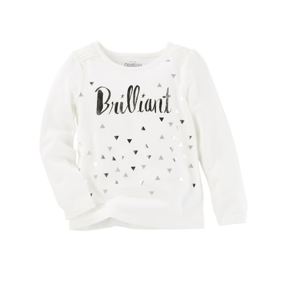 OshKosh B'gosh Baby Girls' Brilliant Sparkle Top, White, 12 Months