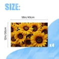 thumbnail image 2 of BaHomeck placemats Set of 4 rectangle Linen Cotton Placemats for Dining Table Washable Heat Resistant,Vibrant Bouquet Of Sunflowers,18*12inch, 2 of 4