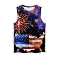 thumbnail image 3 of Women American Flag Tank Top Womens Red White and Blue Tanks Memorial Day Tank Women 4th of July Top for Women Fashion Women Sleeveless Printed Garment Comfortable Breathable Blouses, 3 of 4
