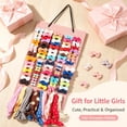thumbnail image 5 of Hair Bows Holder & Organizer for Women Girl, Hair Accessory | Large Capacity Bows Hanger, Hair Accessory Storage Display with Sturdy Rope, Wall Hanging for Girl Women Room Decor,Pink, 5 of 8