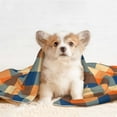 thumbnail image 4 of Disketp Warm Orange Plaid Dog Blanket/Bed Cover for Dogs and Cats,Puppy Essentials-Medium, 4 of 8