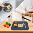 thumbnail image 3 of Yayeee Dish Drying Mat for Kitchen Counter 16" x 18" Microfiber Super Absorbent Coffee Decorative Pad, Orange Cat Planet, 3 of 9