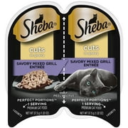 SHEBA Wet Cat Food Cuts in Gravy Savory Mixed Grill Entree,