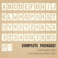 thumbnail image 3 of Set de plantillas stencil sokoro de 42 piezas reutilizables, letras y números de 12", 3 of 7