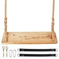 thumbnail image 2 of Columpio de madera para árbol, capacidad de carga de 500 libras, columpio de madera para adultos y niños, altura ajustable, asiento de columpio colgante impermeable para interior, exterior, patio tras, 2 of 7