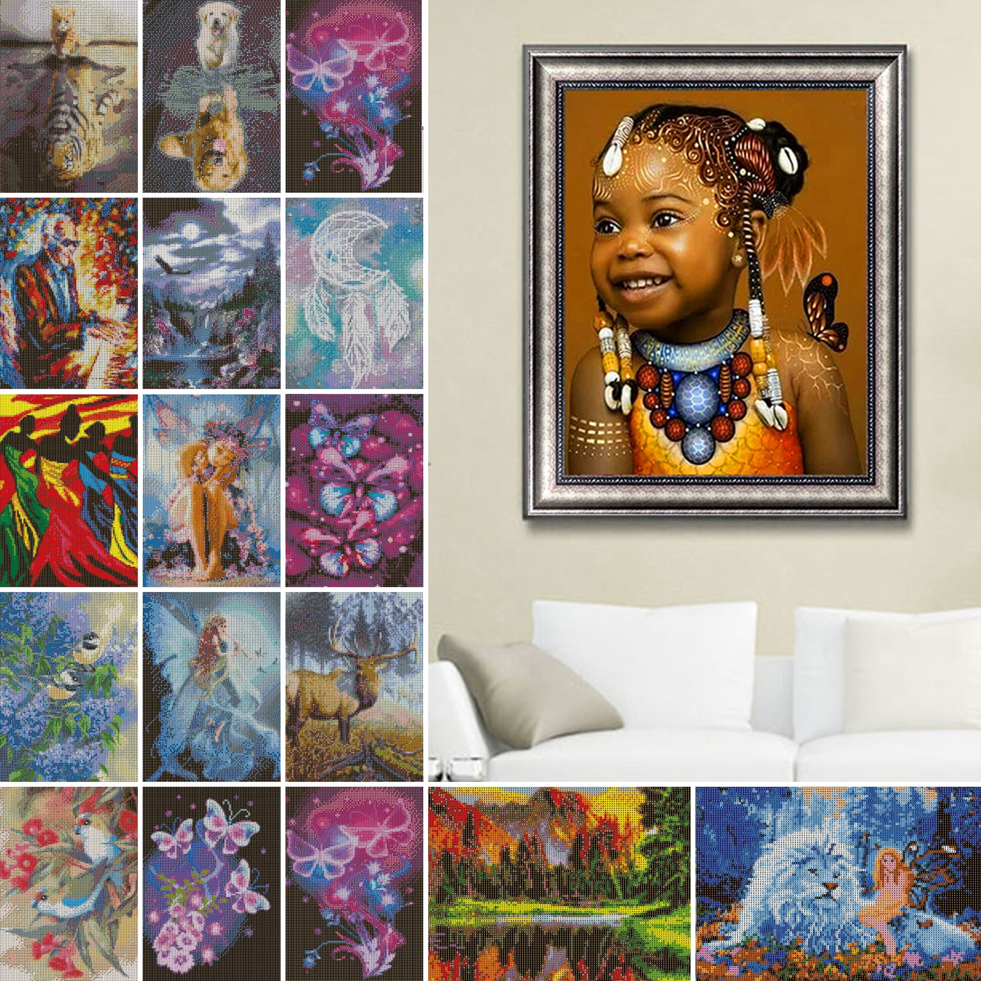 Big Size Full Drill DIY 5D Diamond Flower Painting Embroidery Cross Stitch Art