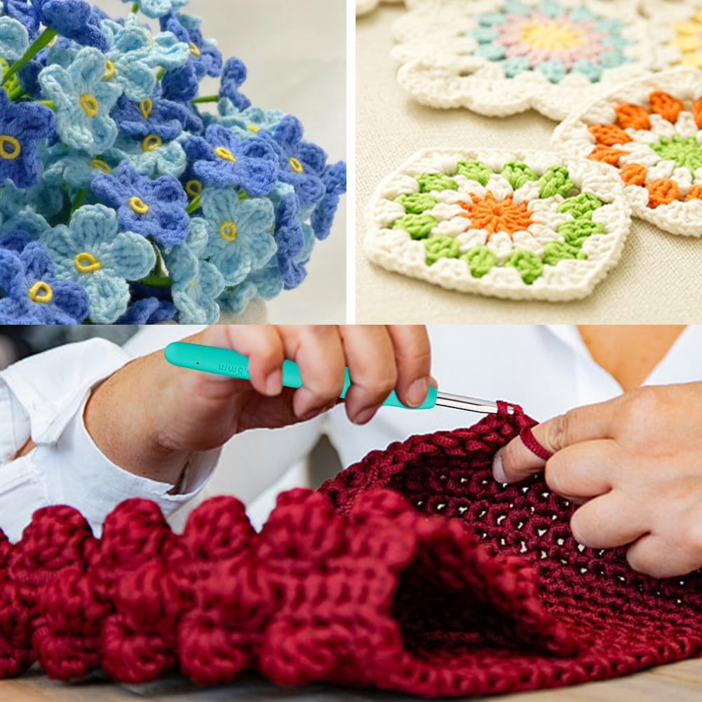 Jupean Crochet Hook, Extra Long Knitting Needles for Beginners and Crocheting  Yarn,3 mm 