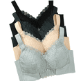 thumbnail image 5 of plus size bras for women Full Coverage  Bralette  lace Breathable Push-Up Everyday Bras, 5 of 5