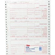 TOPS IRS Approved Tax Form, 8" x 3-2/3", Four-Part Carbonless, 24 Forms