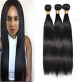 thumbnail image 3 of Cabello brasileño suave del cuerpo 3 paquetes 300g Sin piojos / desprendimiento Extensiones de tejido de cabello Color negro Colcomx cabello humano paquetes de ondas corporales, 3 of 8