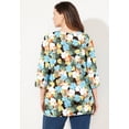 thumbnail image 2 of Catherines Women's Plus Size Petite Suprema 3/4 Sleeve V-Neck Tee, 2 of 4