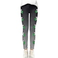 thumbnail image 6 of Tisuna Girls St Patricks Day Leggings Child Cartoon Print Elastic Waist Tight Leg Yoga Pants Fashion Stretchy Little Girls Play Holiday Festive Outfits Grey Size 18-24 Months, 6 of 6