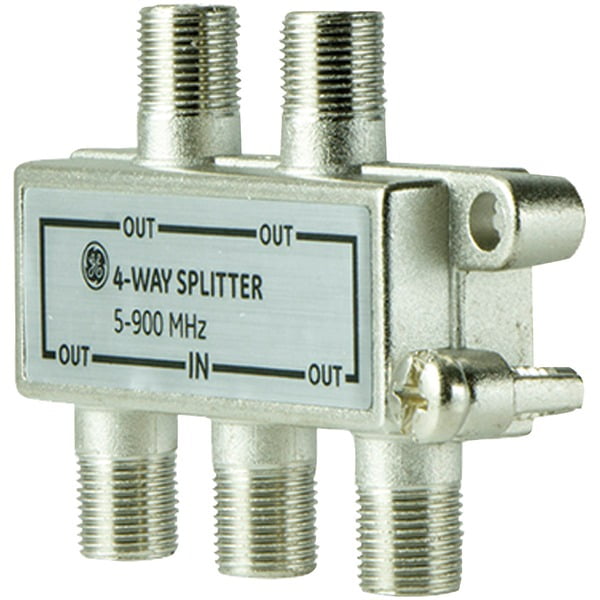 4-WAY CABLE TV ANTENNA SIGNAL SPLITTER QCE-4W 
