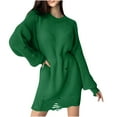 thumbnail image 2 of FDGIU Women's Oversized Sweater, Ribbed Knit Crewneck Pullover, Casual Loose Long Sleeve Tops Comfy Knitted Lightweight, 2 of 4