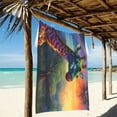 thumbnail image 2 of Ryvnso Giraffe in Forest and Rainbow Oversized Beach Towel Microfiber Bath Blankets Swimming Fitness 37" x 74", 2 of 5