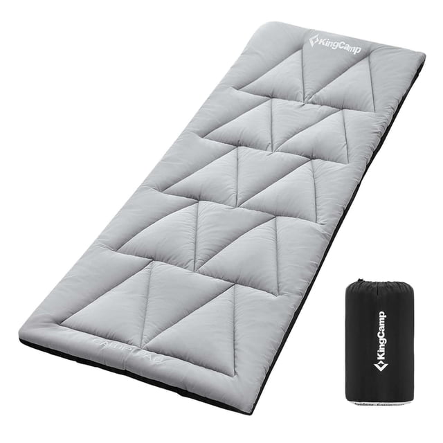 KingCamp Protector para Cuna para Acampar, Cómoda y Liviana, Cubrecolchón para Cuna Antideslizante, Suave y Esponjoso, para Exteriores, Mochilero, 75"* 25", Gris