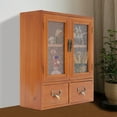 thumbnail image 3 of Vintage Tabletop Organizer W/2Drawer Wooden Storage Drawer Box 2-Tier Storage Cabinet for Kitchen Counter, 3 of 21