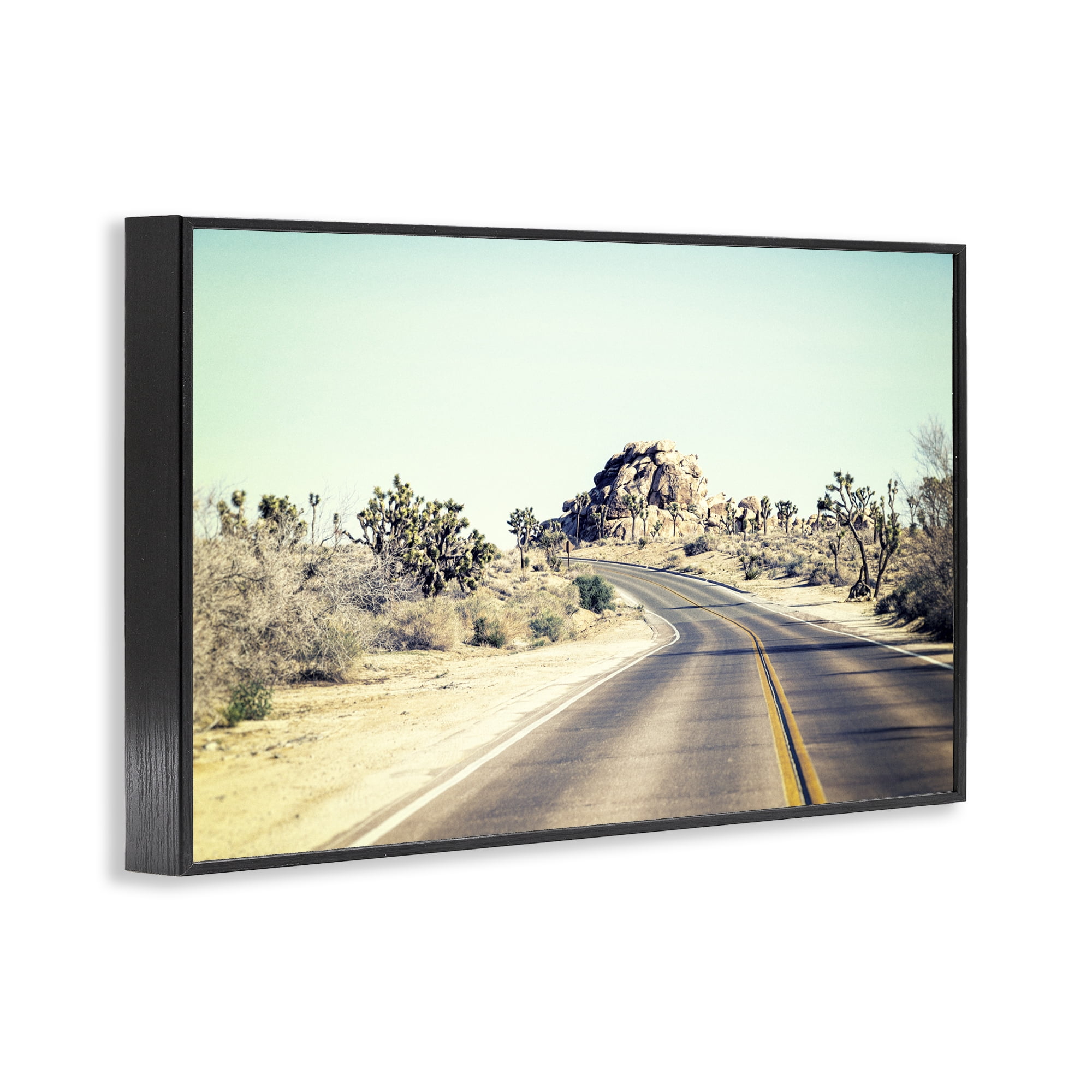 Road Trip Joshua Tree Park Black Framed Giclee Art, design by Joseph S Giacalone