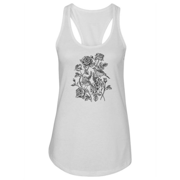 Floral Vintage Design Tank Women -Image by Shutterstock, Female Small