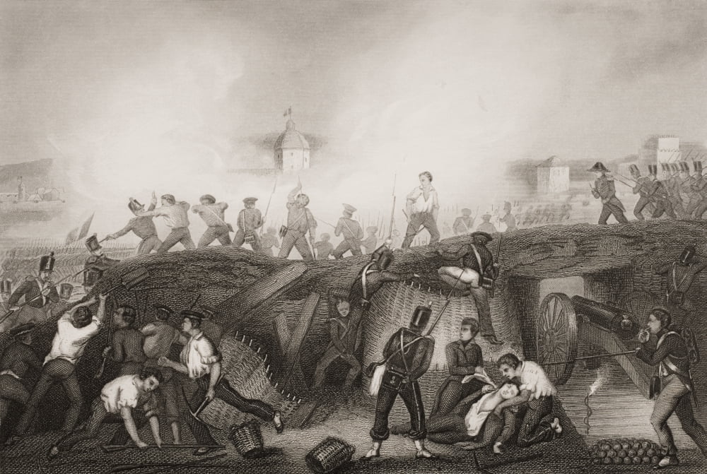 The Battle Of Ciudad Rodrigo19Th January 1812 Engraved By DPound After GWTerry From Englands Battles By Sea And Land By Lieut Col Williams The London Printing And Publishing Company Circa 1890S Canvas