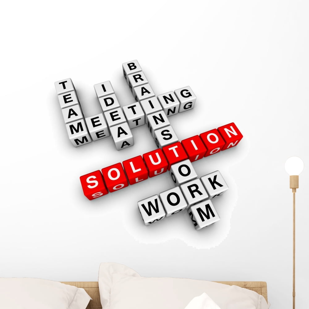 Solution Crossword Wall Decal by Wallmonkeys Peel and Stick Graphic (24