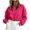Hot Pink, variant on Vivianyo HD Women's Long Sleeve Crew Neck Cropped Sweatshirt, Drop Shoulder Fall Casual Pullover Top for Street Outing and Weekend Hangout, Sizes S-2XL