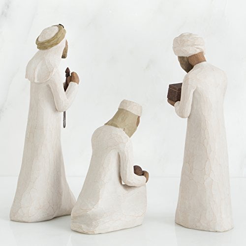 Sculpted Hand-Painted Nativity Figures Willow Tree The Three Wisemen 3-Piece Set