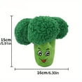 thumbnail image 2 of 1pc Broccoli Design Pet Grinding Teeth Squeaky Plush Toy, Durable Chew Toy For Dog Interactive Supply I01, 2 of 6