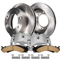 Detroit Axle - Front Brake Kit for Chevy GMC Express Savana Silverado Sierra 2500 3500 Disc Brake Rotors Brake Calipers Replacement Ceramic Brakes Pads