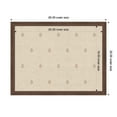 thumbnail image 5 of Kate and Laurel Framed Fabric Pinboard 26 x 20, Beige Botanical Block Print Printed Linen Classic Bulletin Board for Use as a Vision Board or Wall Organization, Florence Medium Brown Frame, 5 of 8