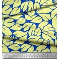 thumbnail image 3 of Soimoi Blue Cotton Voile Fabric Basil Leaves Printed Fabric 1 Yard 42 Inch Wide, 3 of 3