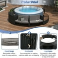thumbnail image 5 of Harper & Bright Designs Spa Surround Spa Frame Patio Rattan Sofa Set with Storage Spaces, Mini Sofa and Comfortable Cushion for Free Combination, Grey, 5 of 20