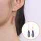 thumbnail image 4 of Qarigey 1 par de pendientes colgantes en forma de gota de agua, accesorios de joyería, suministro a juego de ropa, gota de oreja de aleación clásica Ropa, zapatos y accesorios Miscelánea Violeta Qarigey AP009625-10B, 4 of 6