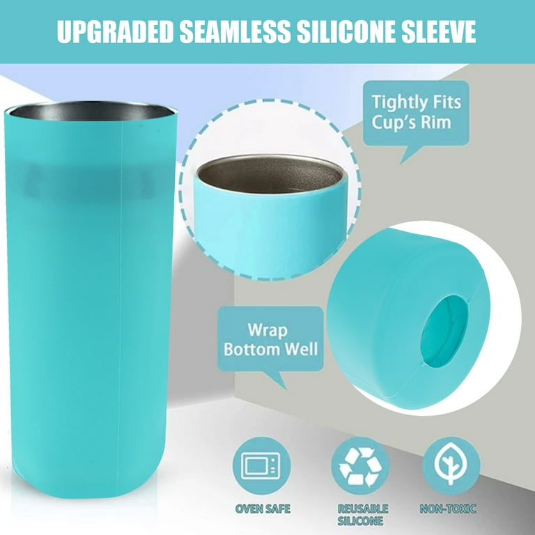 2Pcs Silicone Wraps Sublimation Tumblers Sleeve for 20oz Skinny Tumblers  Reusable Silicone Sublimation Sleeve for Full Wrap Tumbler Blank in  Convection Oven Tumblers Silicone Tumbler Wrap 