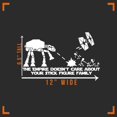 thumbnail image 2 of The Empire Doesn'T Care About Your Stick Figure Family Calcomanía De Vinilo Para Auto, Camión, Pared, Portátil | Blanco | 12" X 6,5"", 2 of 3