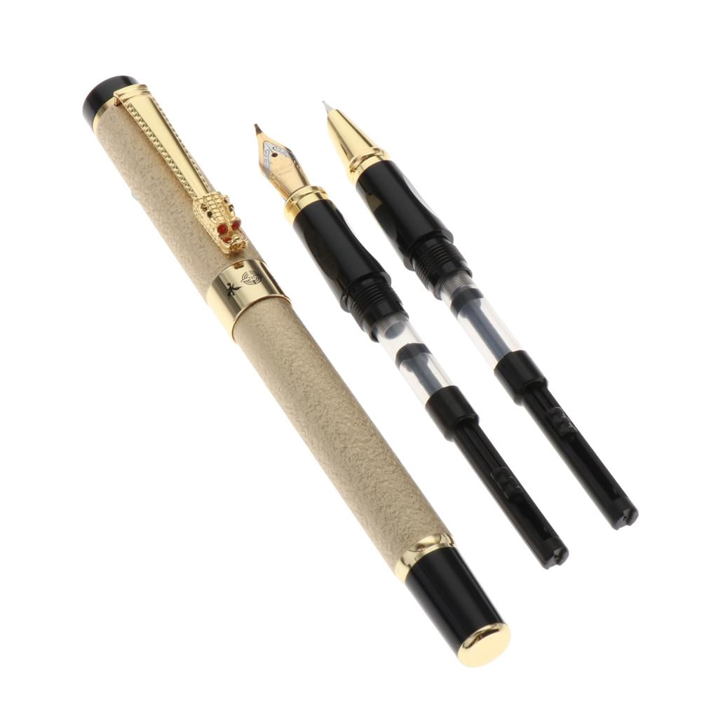 QccHieUs 3Pcs Fountain Pen - Calligraphy Pens For Writing - Designer Gift Set - 1.5mm 1mm golden