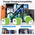 thumbnail image 5 of 3Pcs USB C Wall Chargers with 3Pcs 6FT Braided USB C Charging Cables Type C Charger Cords, USB C Wall Adapter Compatible with iPhone 17/16/15 Pro Max iPad Pro Galaxy S26 Android, Green, 5 of 7