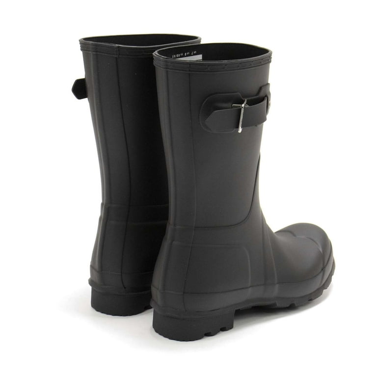 Hunter Men's Original Short Rain Boot, Black,8 M US
