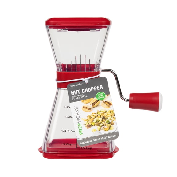 Manual Nut Chopper with Removable Lid and Non-Skid Base