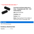 thumbnail image 2 of Front Rack and Pinion Bellow Set 2 Piece - Compatible with 1995 - 1997 Honda Odyssey 1996, 2 of 2