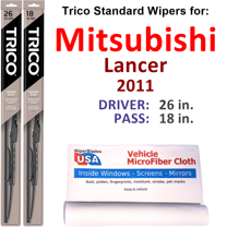 2011 Mitsubishi Lancer Ralliart Wiper Blades (Set of 2)