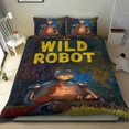 thumbnail image 1 of El Robot Salvaje Conjunto de sábanas temático, trío de piezas, cómodo y amigable con la piel, diseño único, regalo de decoración para el hogar para familiares, amigos y fans, 90 cm * 190 cm, 1 of 6