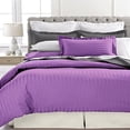 thumbnail image 1 of Ultra Soft 1800 Series 3 PC Striped Duvet Set (Full/Queen, Purple), 1 of 1