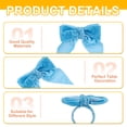 thumbnail image 3 of Uxcell Napkin Rings Bow, Velvet Napkin Holder Ring Decor for Table Setting Blue, 3 of 5