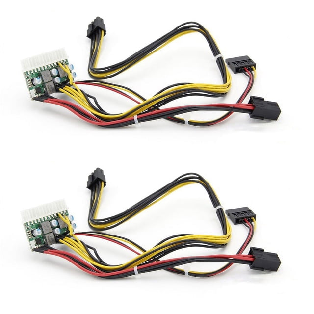 2X PCI-E 6PIN Entrée DC 12V 300W DC-ATX-300W 24Pin PICO ATX Switch Module d'Alimentation PSU, 2 x DC 12V 300W Module d'Alimentation avec Câble