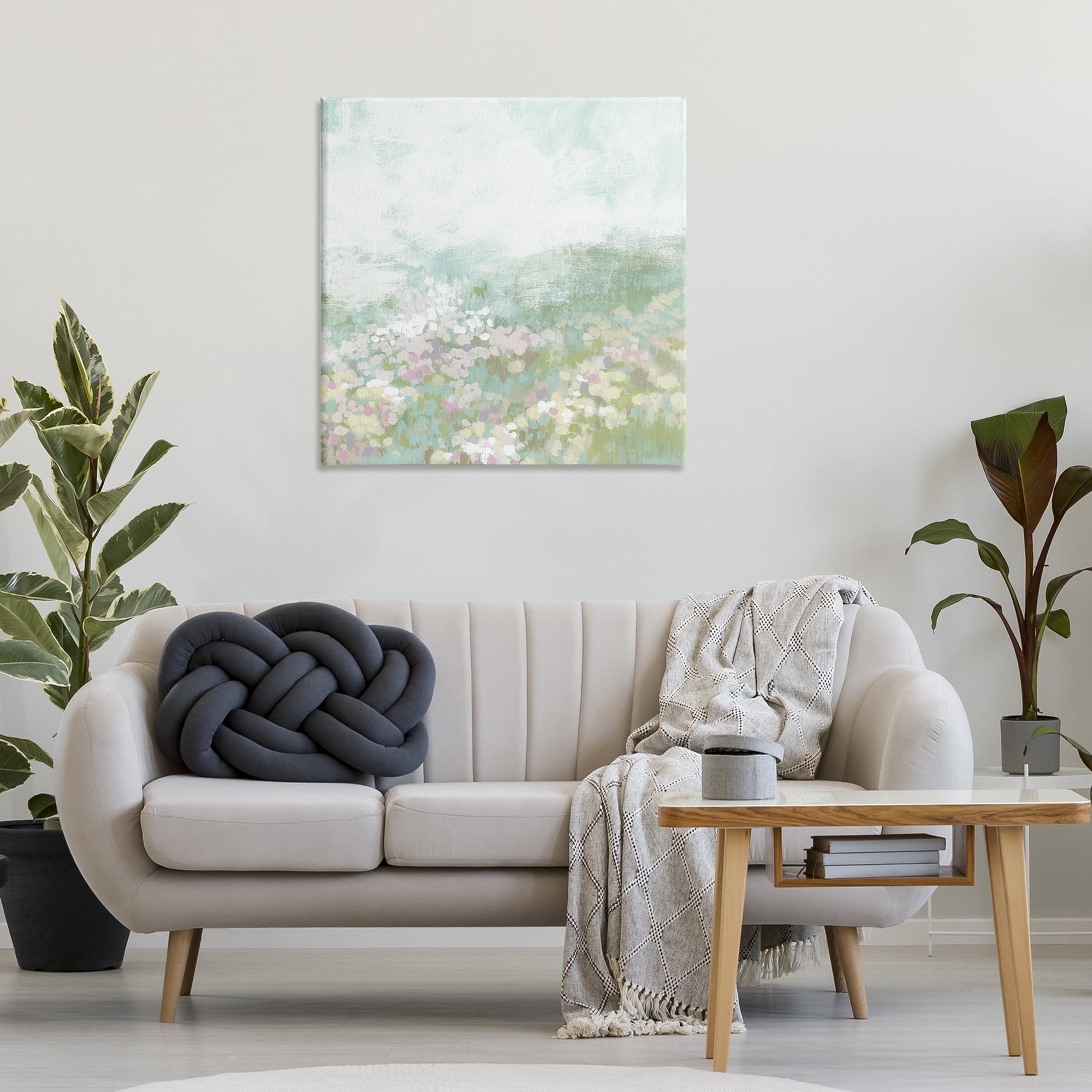 Stupell Industries Rural Meadow Impression Landscape Painting Gallery Wrapped Canvas Art Print Wall Art, 30 x 30