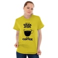 thumbnail image 3 of Come to the Darkside We Have Coffee Plus Size Crewneck Graphic Tee Shirt Brisco Brands 3X, 3 of 4